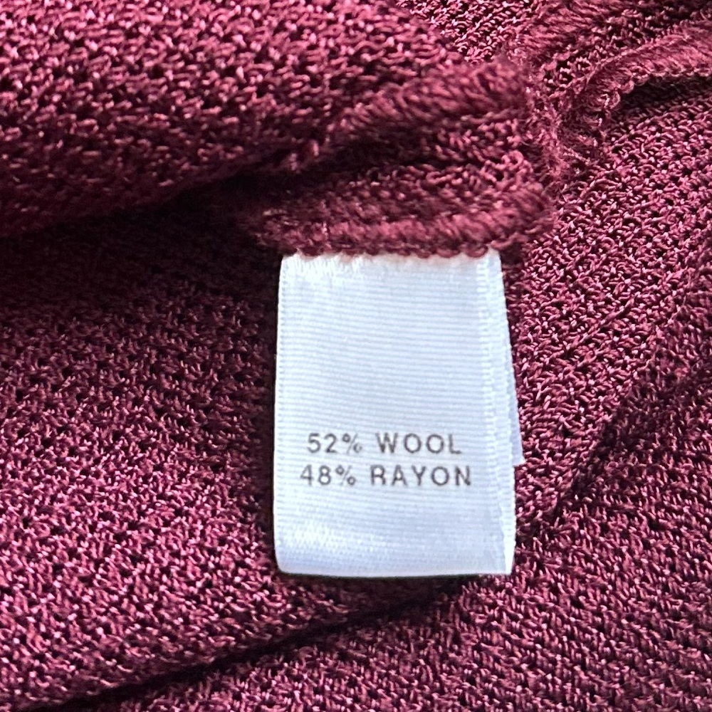 St. John Wool Blend Full Zip Collared Sweater Bur… - image 4